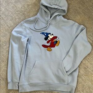 Disney Fantasia Mickey embroidered Men's Smoky Blue Hoodie Sweater